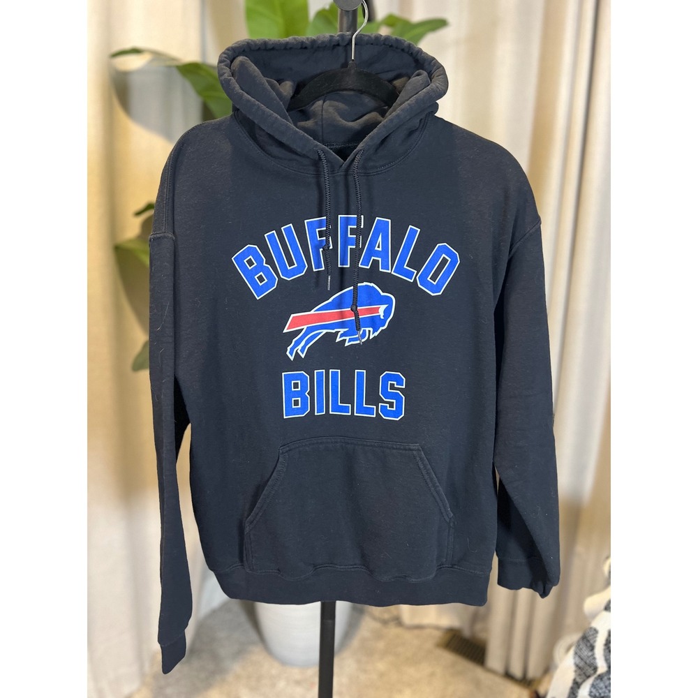 NFL Team Apparel Buffalo Bills Hoodie Black Size Medium Graphic Sweatshirt